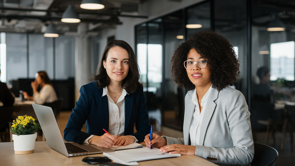 Zwei Frauen arbeiten